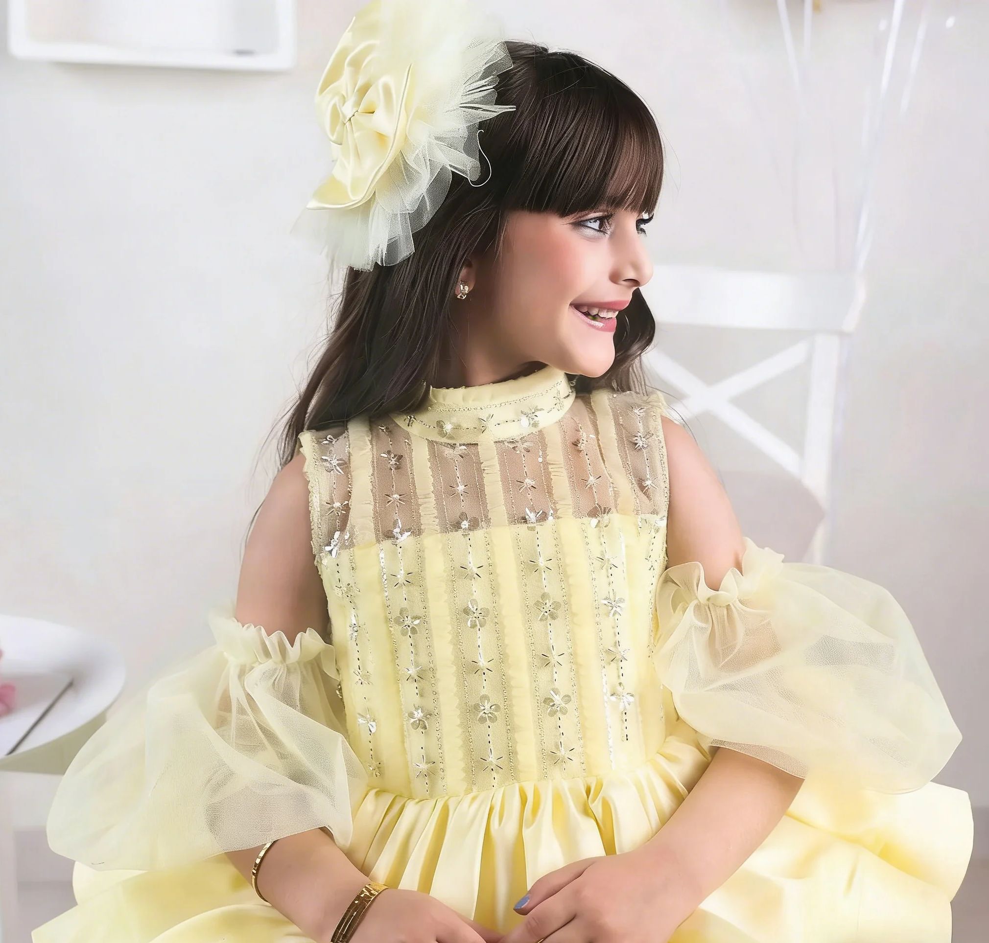 Желтые платья для девочек-цвет – обзор и цена Embroidery Yellow Dress